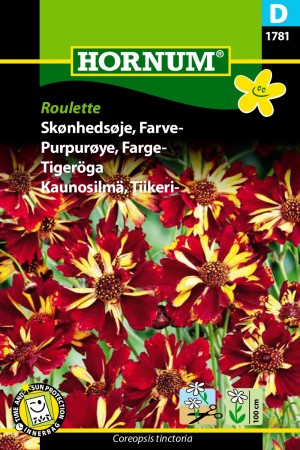Purpurøye, Farge- 'Roulette' (Coreopsis tinctoria)