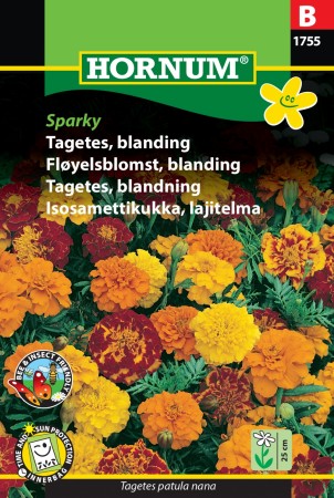 Fløyelsblomst, blanding 'Sparky' (Tagetes patula nana)