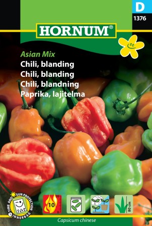 Chili, blanding 'Asian Mix' (Capsicum chinese)