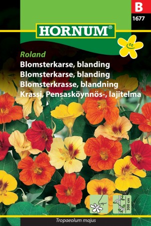 Blomsterkarse, blanding 'Roland' (Tropaeolum majus)