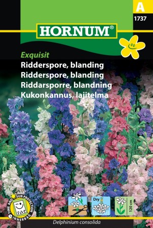 Ridderspore, blanding 'Exquisit' (Delphinium consolida)