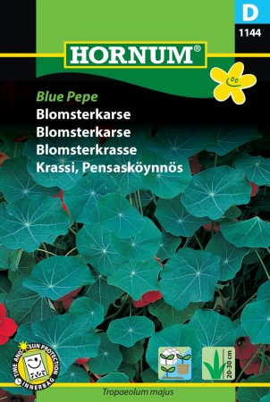 Blomsterkarse 'Blue Pepe' (Tropaeolum majus)